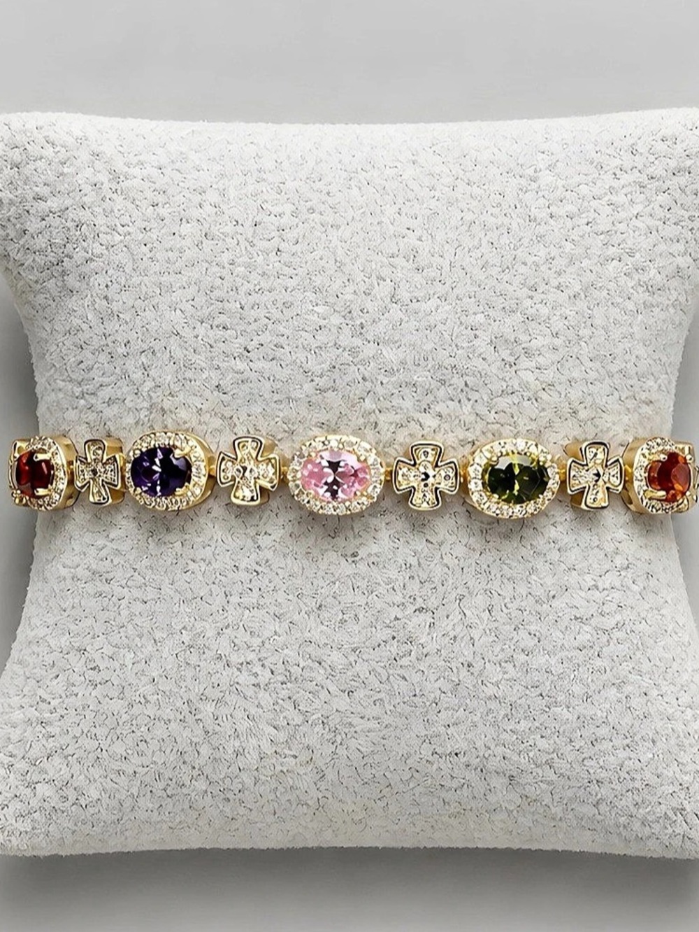 18K GOLD FILLED MULTI-COLOR BRACELET